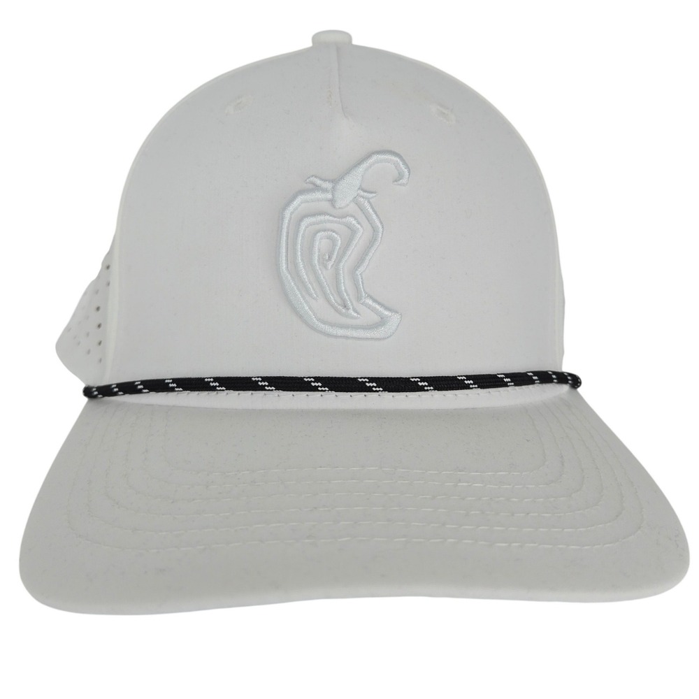 Chipotle OS Snapback Hat Mens White Rope Performance Cap Streetwear